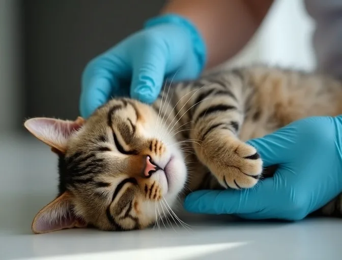 Specialist carefully handling a deceased cat with dignity in Fawkner